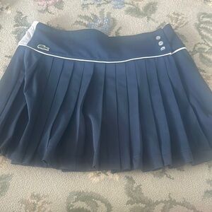 Lacoste Blue and White Mini Athletic Bubble Skirt